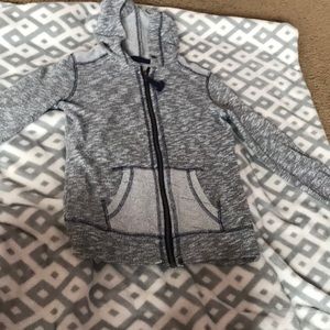 grey zip up girls jacket 7/8
